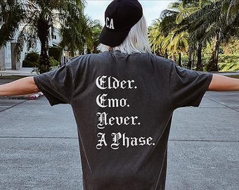 Elder Emo Club Shirt Comfort Colors® Elder Emo Shirt Pop Punk Shirt Emo Tee Emo Shirt It Was Never A Phase Tshirt Emo Clothing Emo Clothes
