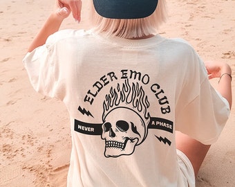 Elder Emo Club Shirt Comfort Colors® Elder Emo Shirt Emo Shirt It Was Never A Phase Tshirt Emo Clothing Emo Clothes Emo Is Not Dead Emo Gift
