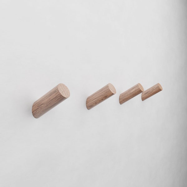 Hook wall natural wood Oak, Hook for towels, Wood Decorative Hook, Hook for clothes, 1 piece.