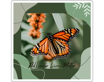 Autocollant papillon monarque : la vie des pollinisateurs compte - Sensibilisez-vous avec des décalcomanies inspirées de la nature