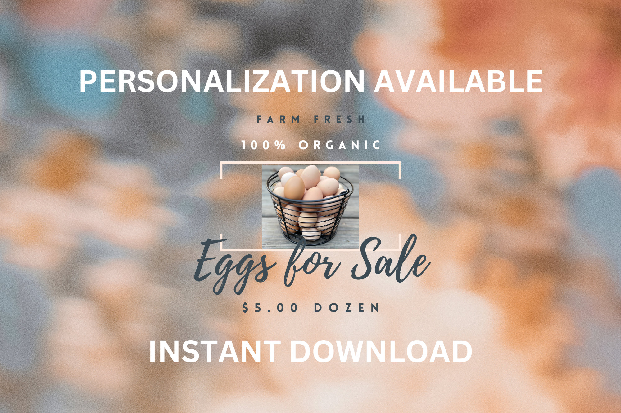 Farm Fresh Eggs for Sale Sign Organic Chicken Decor Instant Download Etsy