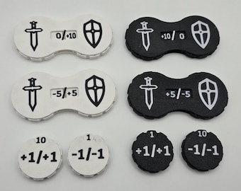 Buff tracker +1/+1 and -1/-1 Counter & Power/Toughness Tracker for Card Games like Magic the Gathering (MTG)