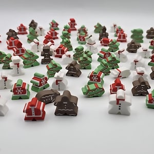 Christmas Carcassonne Big Box Meeples – Replacement Playing Pieces
