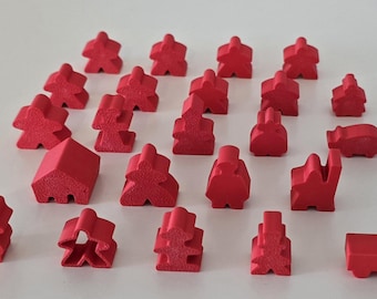 Carcassonne Meeples – Replacement Pieces - Complete