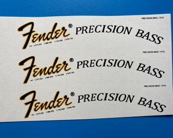 Perfect Precision Bass  Decals Waterslide for your restoration guitar