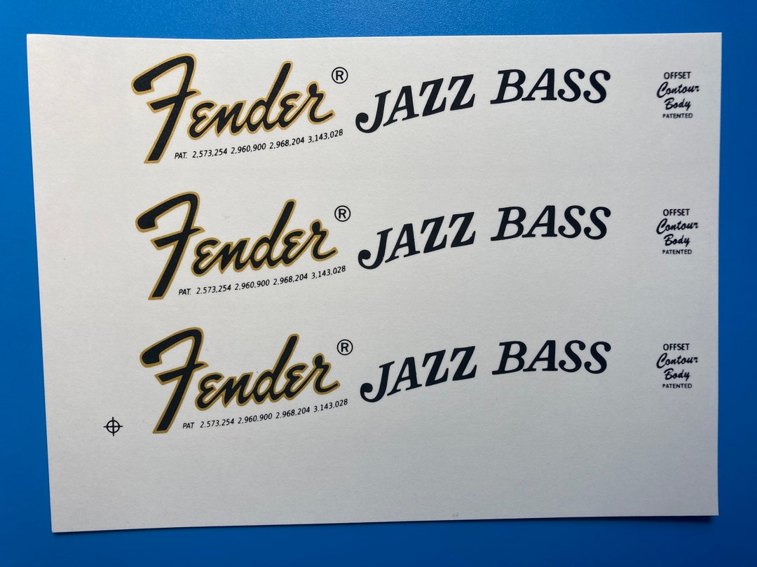 Perfect Jazz Bass Decals Waterslide for Your Restoration Etsy