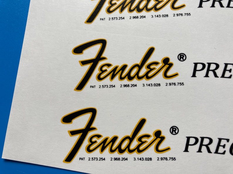 Perfect Precision Bass Decals Waterslide for Your Restoration Guitar Etsy