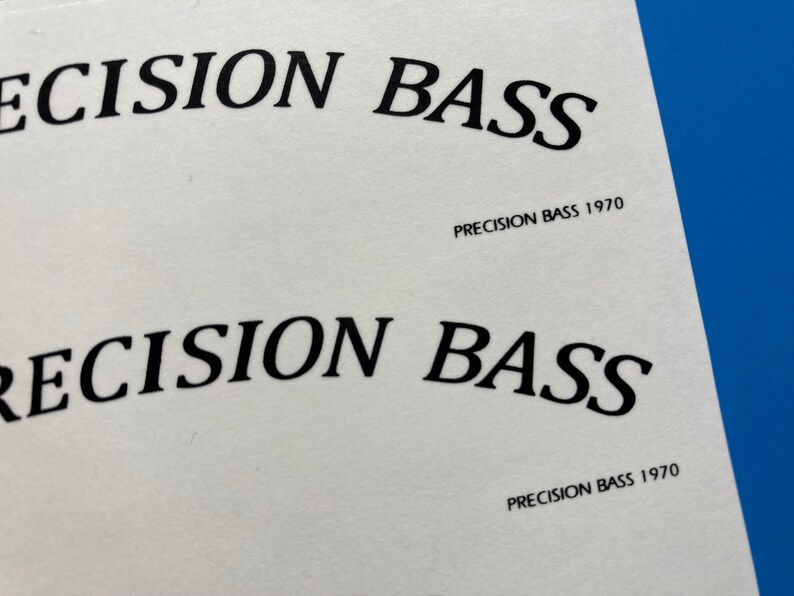 Perfect Precision Bass Decals Waterslide for Your Restoration Guitar Etsy