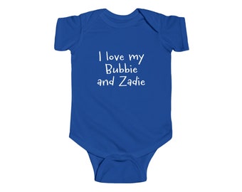 Adoro My Bubbie e Zadie Tutina ebrea yiddish in cotone pregiato per bambini Body in morbido cotone