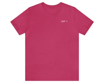 Genesis 1 1 T-shirt unisexe à manches courtes imprimé devant et dos T-shirt en coton doux pour hommes et femmes Jersey de qualité supérieure