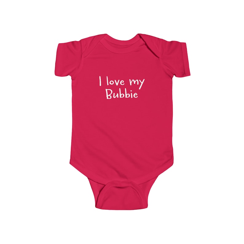 I love My Bubbie Jewish Yiddish Infant Fine Cotton Bodysuit Onesie  100% Combed Ringspun Cotton