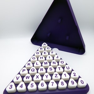 Alphanumerisches Stempelset für Knete | Passende Etui und Deckel | 3D gedruckt | Farben wählen