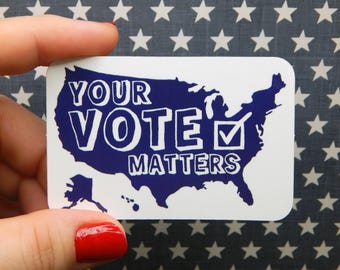 Dein Vote Matters Vinyl Aufkleber