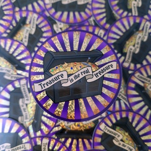 Adesivo glitter "O tesouro é o verdadeiro tesouro"