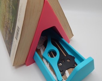 Wedge Book Stand With Drawer, Custom Color Combination, 3D Printed