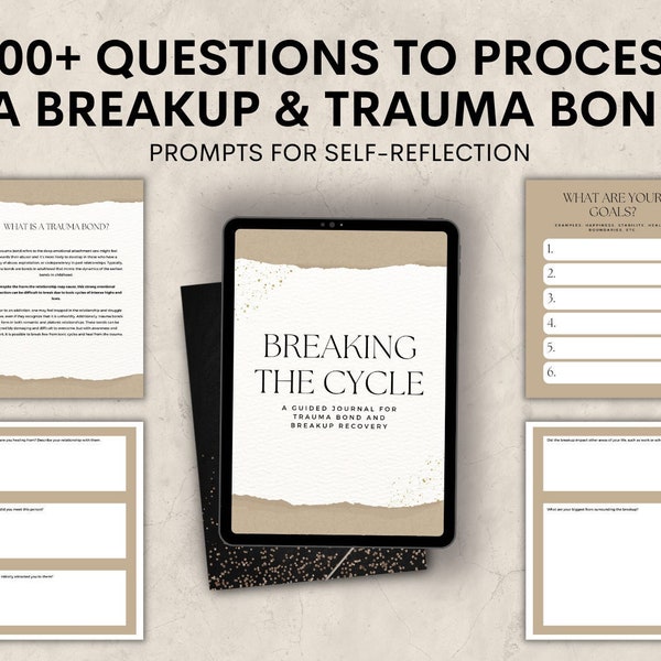 100+ Questions to Process a Breakup & Trauma Bond Workbook, Guided Breakup Journal, Healing Toxic Relationships, Self-Care Gift