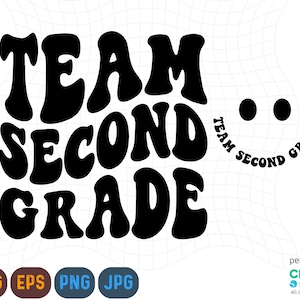 Team Second Grade Svg, 2nd Grade Squad Svg, First Day of School Svg, Back To School Svg, Teacher Svg, Teacher Shirt Svg Cut, Second Grade
