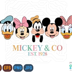 Micky und Freunde Svg, Png, Esp, Mickey & Company Svg, Familienurlaub Png, Familienausflug Png, Vacay-Modus Svg, Magische Svg, Disney Reise Svg