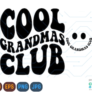 Coole Omas Club svg, Oma svg, coole Oma svg, Oma Zitate svg, Großmutter svg, Oma Shirt svg, trendige Oma svg geschnitten Datei
