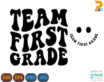 Team First Grade Svg, 1st Grade Squad Svg, First Day of School Svg, Back To School Svg, Teacher Svg, Teacher Shirt Svg Cut File, First Grade