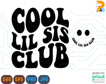 Cool Lil Sis Svg Png, Lil Sis Svg Png, grossesse révèlent svg png, bébé annonce Svg Png, couper fichier, Cricut