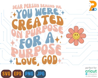 Chère personne derrière moi PNG & SVG, sublimation à capuche à la mode, citation chrétienne Svg, Jésus Png, esthétique populaire, sublimation PNG fleur souriante