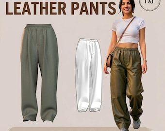 Leather Pants Sewing Pattern: Easy DIY Women's Fashion (Sizes S-L) (PDF Pattern)