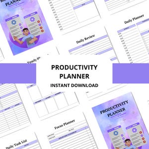 Productivity Planner, Digital Planner, Printable Planner, PDF Planner, Instant Download, A4 Planner, Planner Printable, Instant Download
