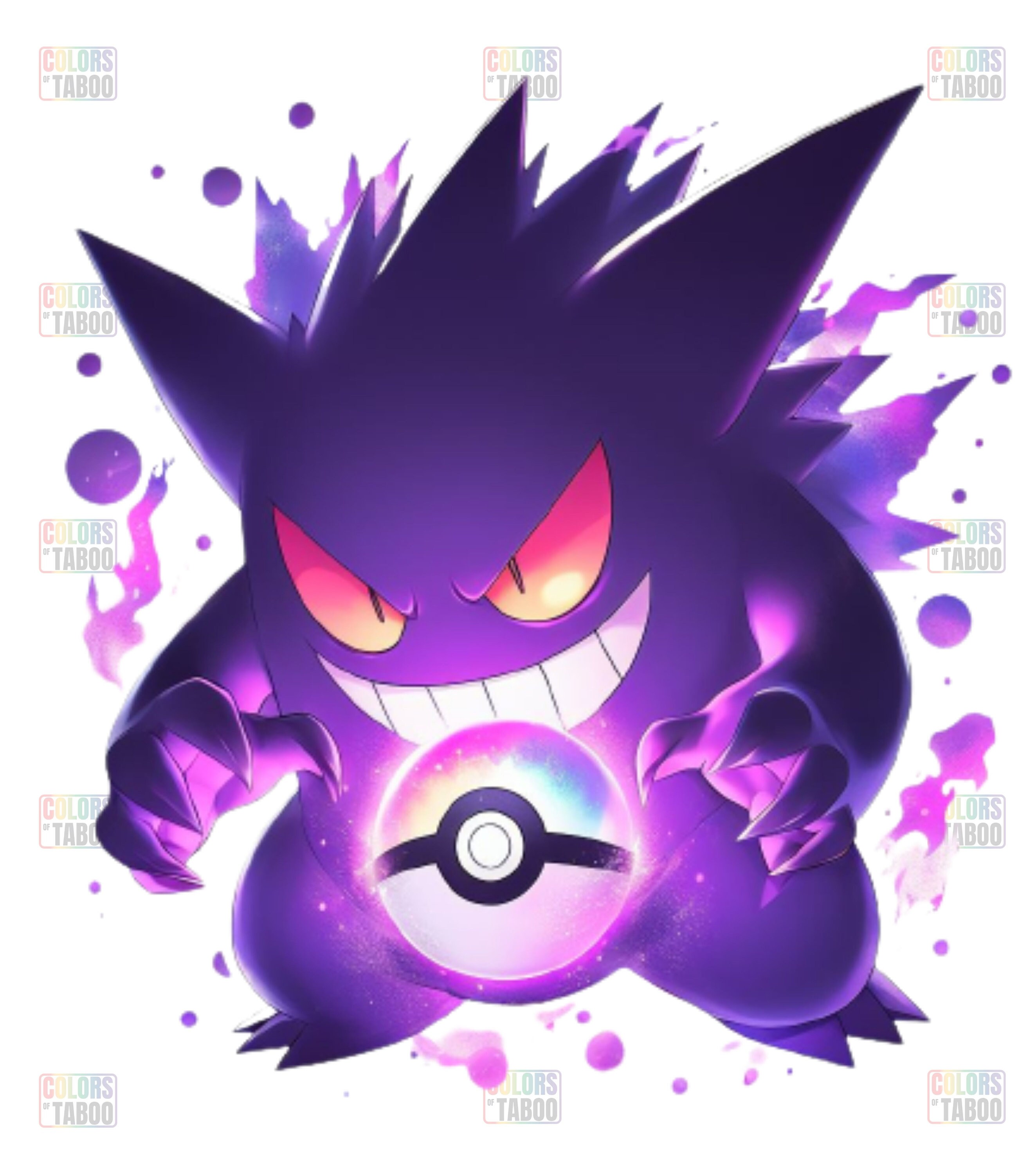 Pokémon - Gengar Wall Poster, 22.375 x 34 Framed 