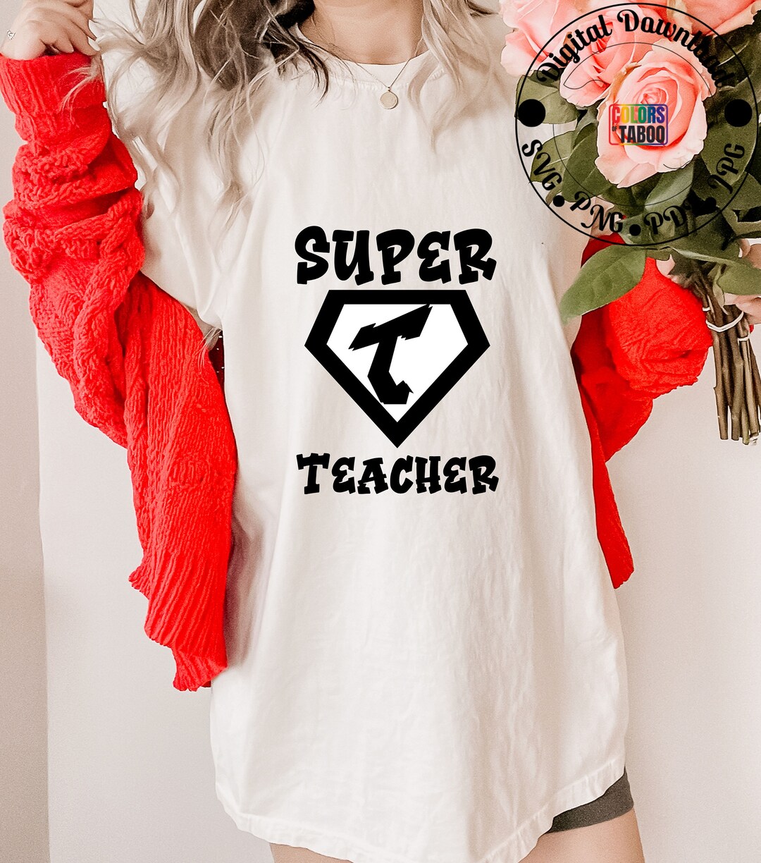 Super Teacher Shirts SVG PNG New Teacher Gift Teacher - Etsy