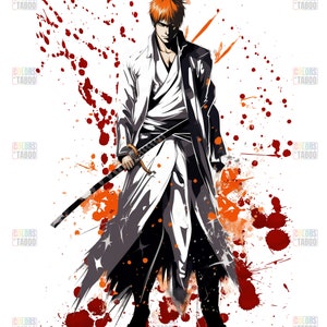 Bleach Svg, Anime Series Bleach Svg, Ichigo Bleach Svg, Ichigo Kurosaki  Svg, file for cricut, Anime svg, png, eps, dxf digital download