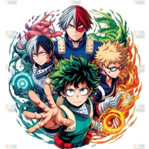 8 Izuku Midoriya Boku Anime Tshirt Design - Anime Design Png