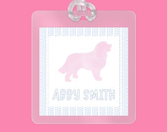 Personalized Puppy Laminated Bag Tag | Kids Backpack Tag