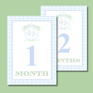 Custom Crest Baby Milestone Cards