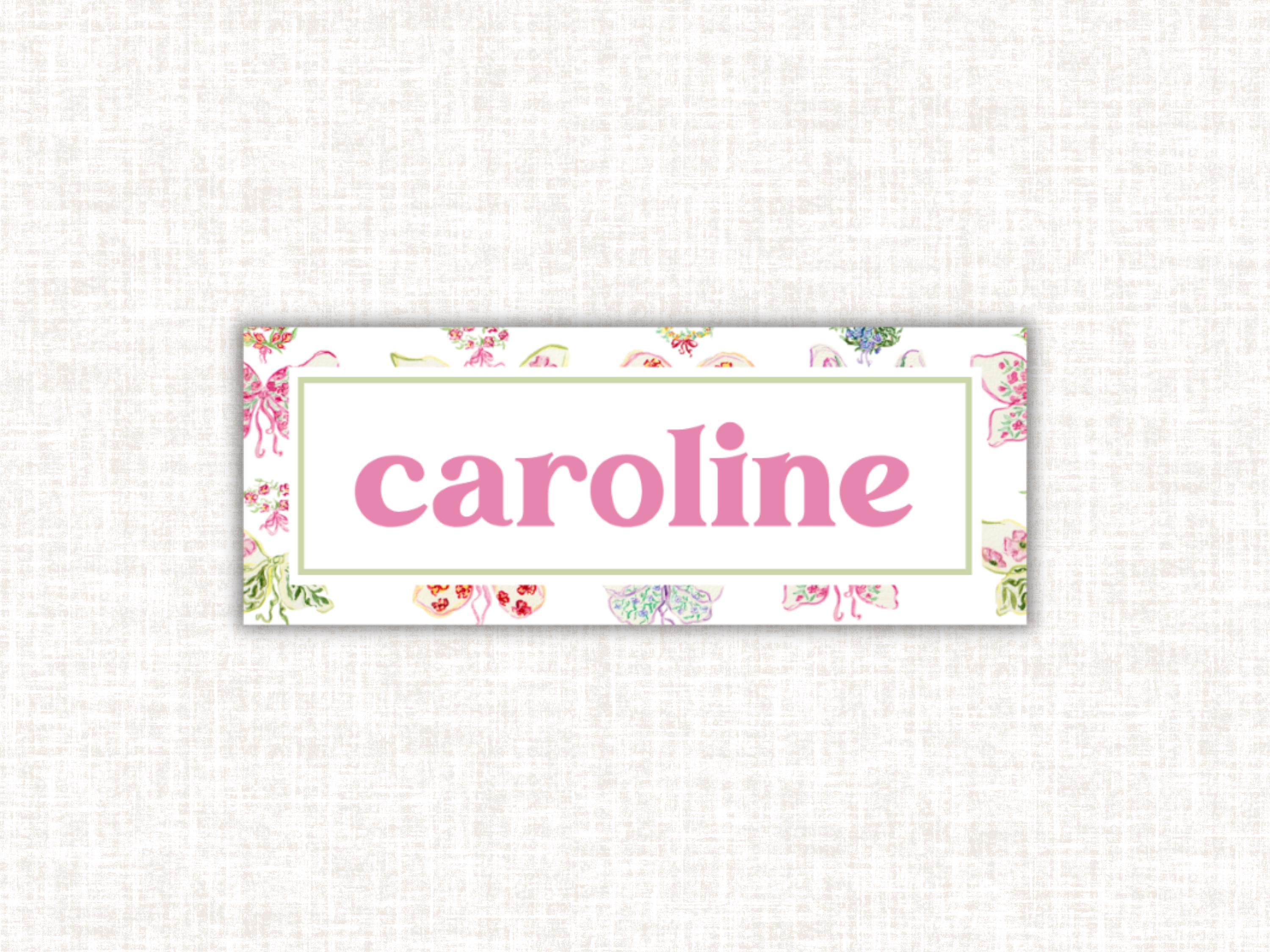 Pink Butterfly Label Pink Butterfly Name Label: Water-resistant Vinyl Sticker for Kids - Etsy