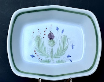 Buchan Portobello Scotland Thistle Stoneware Oval Serving Dish 9" X7" Cookware