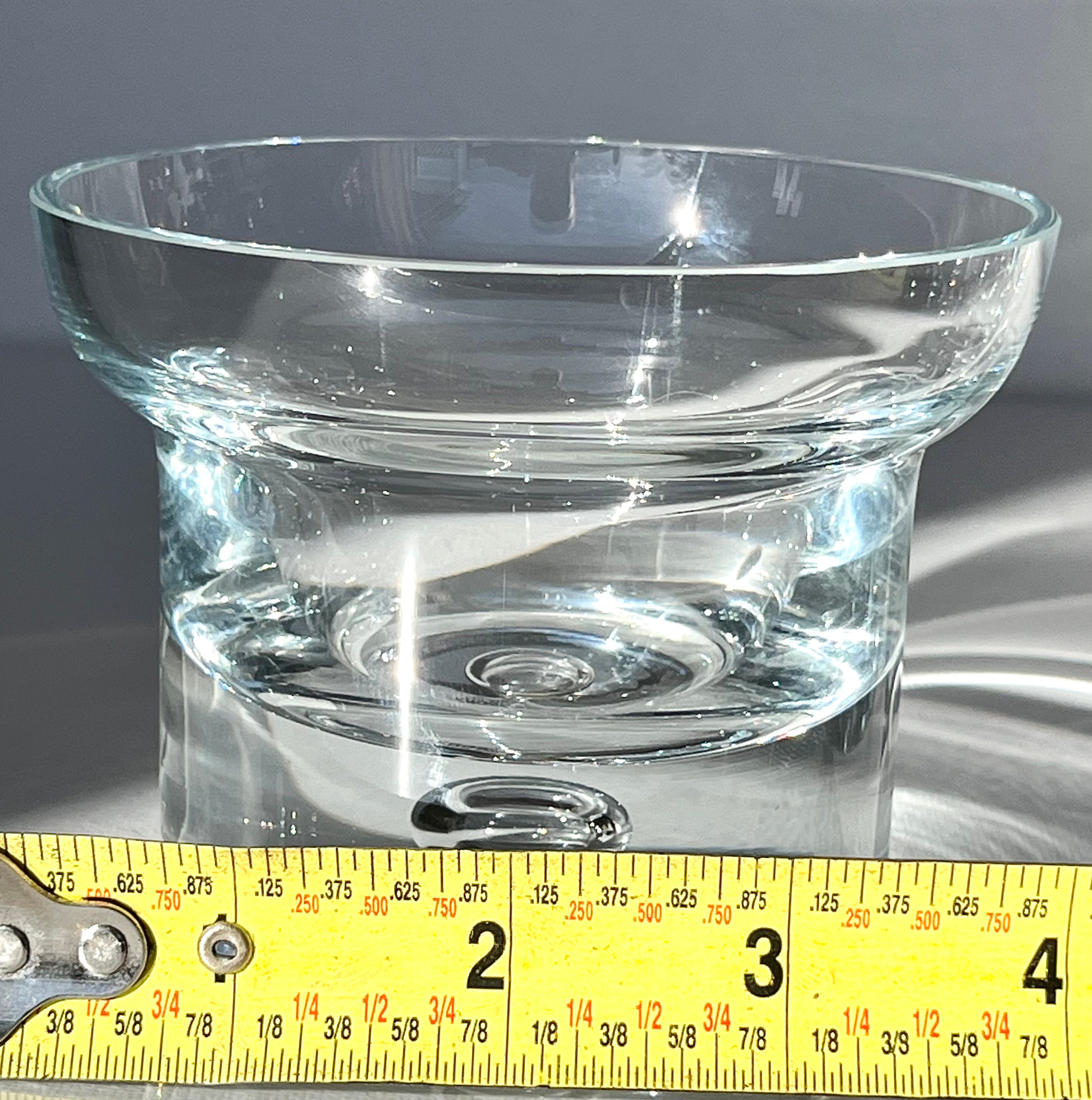 Krosno Poland Hand Blown Lead Crystal Bubble Stem Heavy Bottom Candle Holder Crate and Barrel Etsy