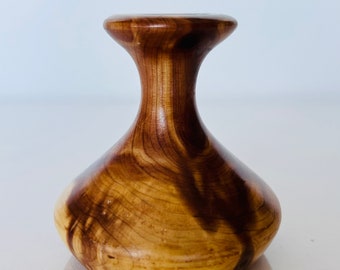 Sweet little 3” hand turned wood vase