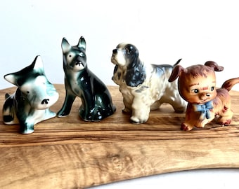 Assorted Vintage Dog Figurines Ceramic Collectable Puppy Canine Spaniel Terrier Scottie Shepard