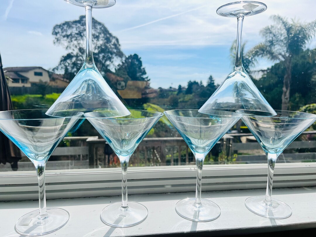 Set of 6 Vintage KROSNO for Crate & Barrel temptation Martini Glasses