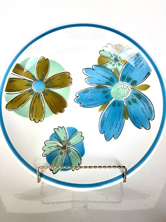Ceramic Guild Esperanto Cabaret Pattern - Large Blue Flower Power