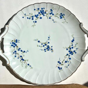 フランスブロカント お皿2枚 Limoges フランス ブロカント 「あざみ」 デザート皿 （ムーランドルー窯）