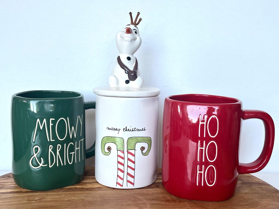 Rae Dunn Christmas Artisan Collection -ho Ho Ho , Meowy & Bright Mugs ...