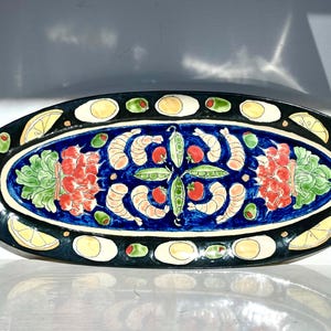 Extrordinary Gerry Wallace Ceramic Serving Platter / Tray 21” Long