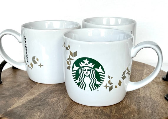 Starbucks 2013 Green Siren Holiday Collection Coffee Cup Mug White 14 Ounce  - Etsy