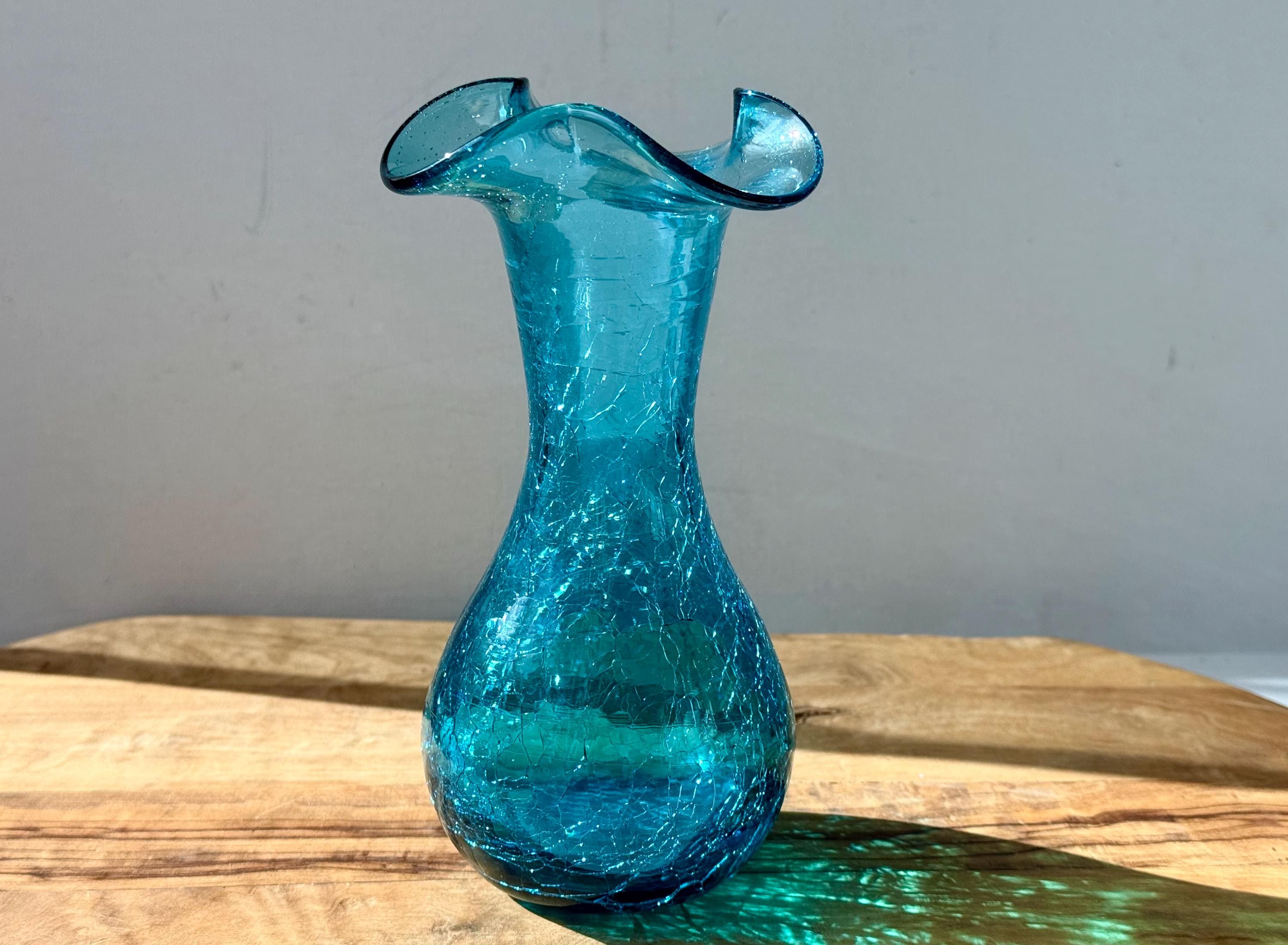 Blenko Crackle Vase - Etsy