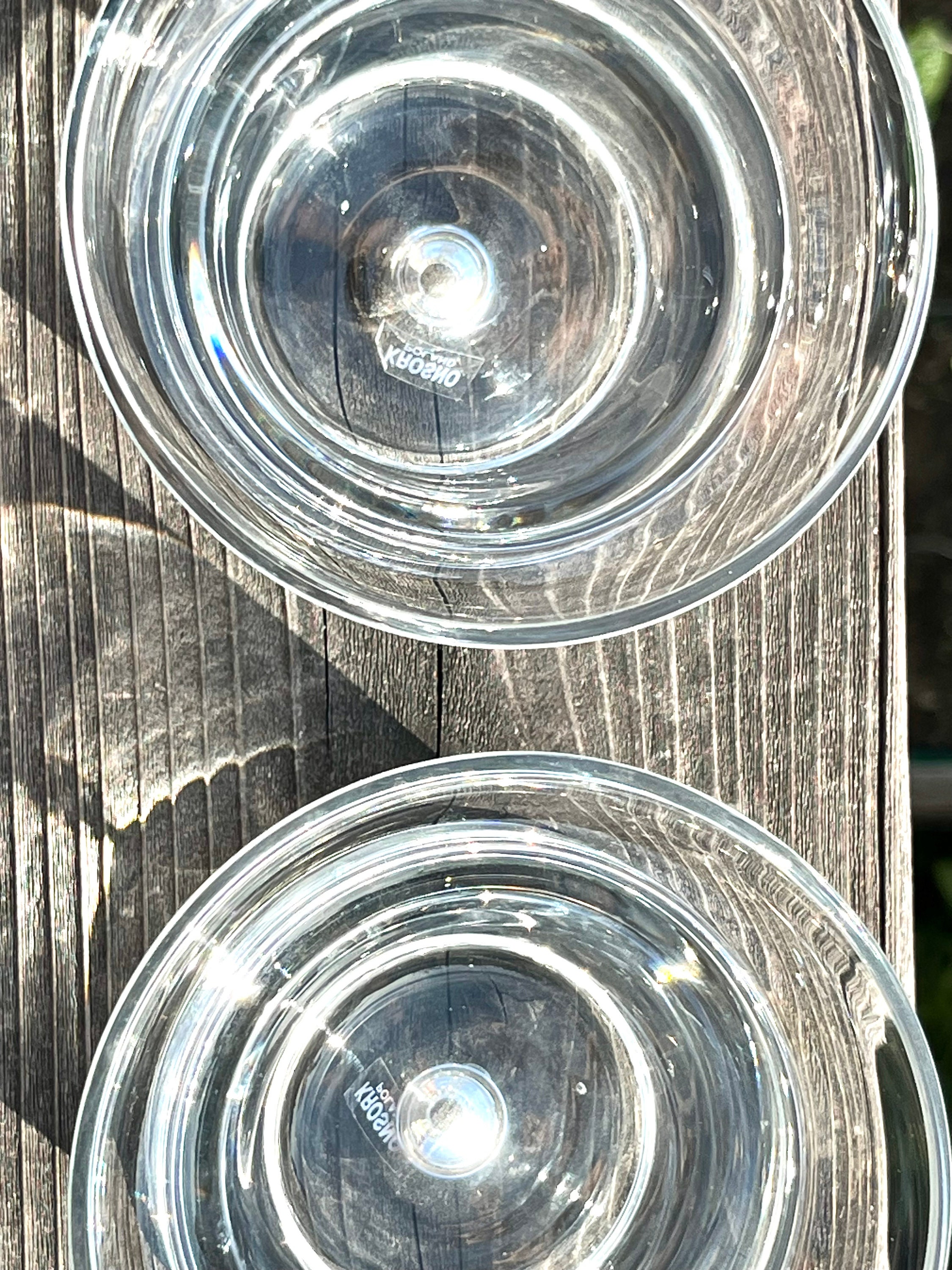 Krosno Poland Hand Blown Lead Crystal Bubble Stem Heavy Bottom Candle Holder Crate and Barrel Etsy