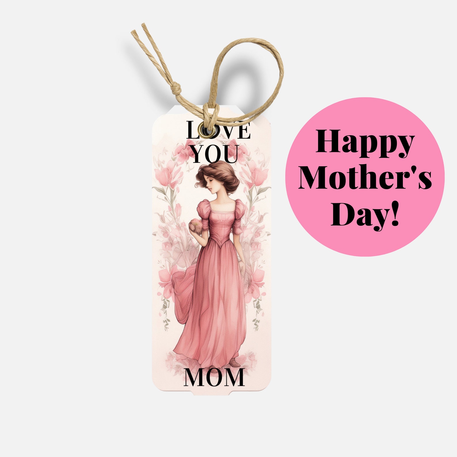 Printable Mother's Day Gift Tags Vintage Style PDF, Cute Happy Mother ...