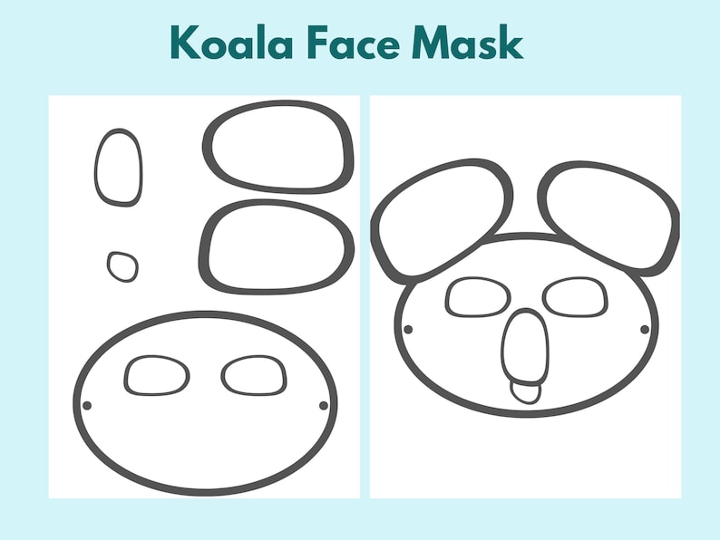 Printable Animal Masks for Kids L Zoo Animal Mask L Party Animals Paper ...