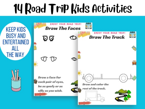 Printable Road Trip Activities for Kids L Road Trip Activity Sheets L Car  Ride Games L Travel Activities Bundle L Boredom L Downloadable 